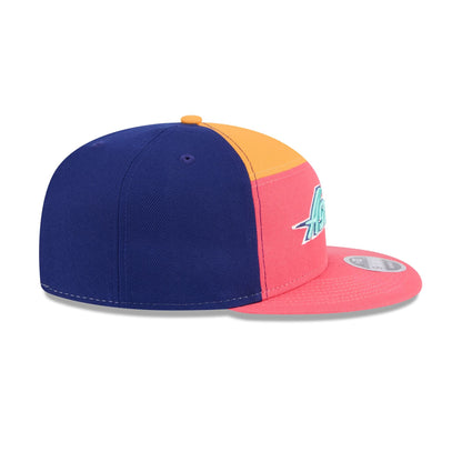 Houston Astros Coral Split Panel 9FIFTY Snapback Hat