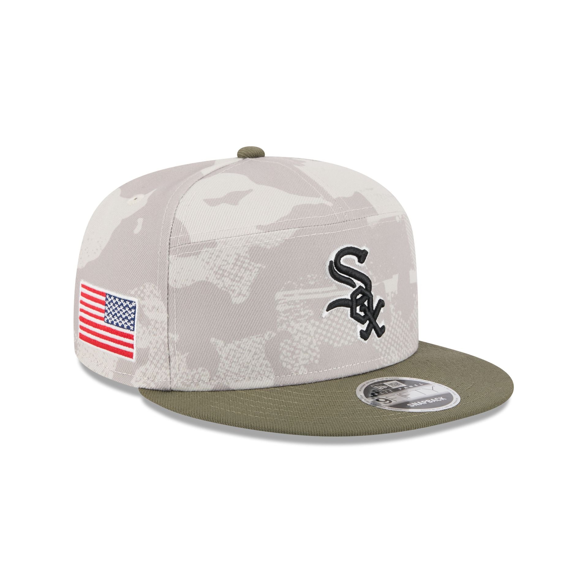 Chicago White Sox Armed Forces Day 2025 Split Panel 9FIFTY Snapback Hat