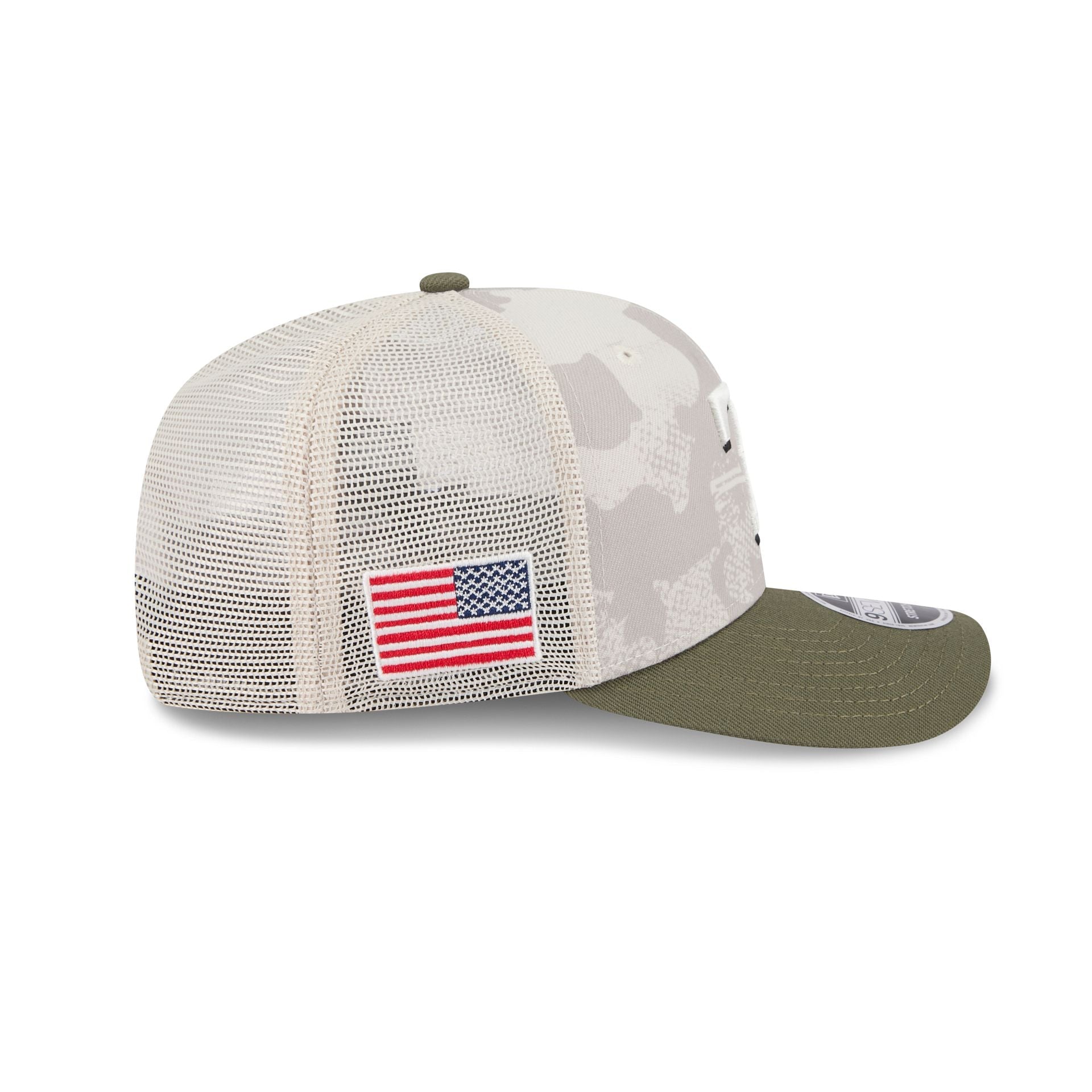 Texas Rangers Armed Forces Day 2025 9SEVENTY Trucker Hat