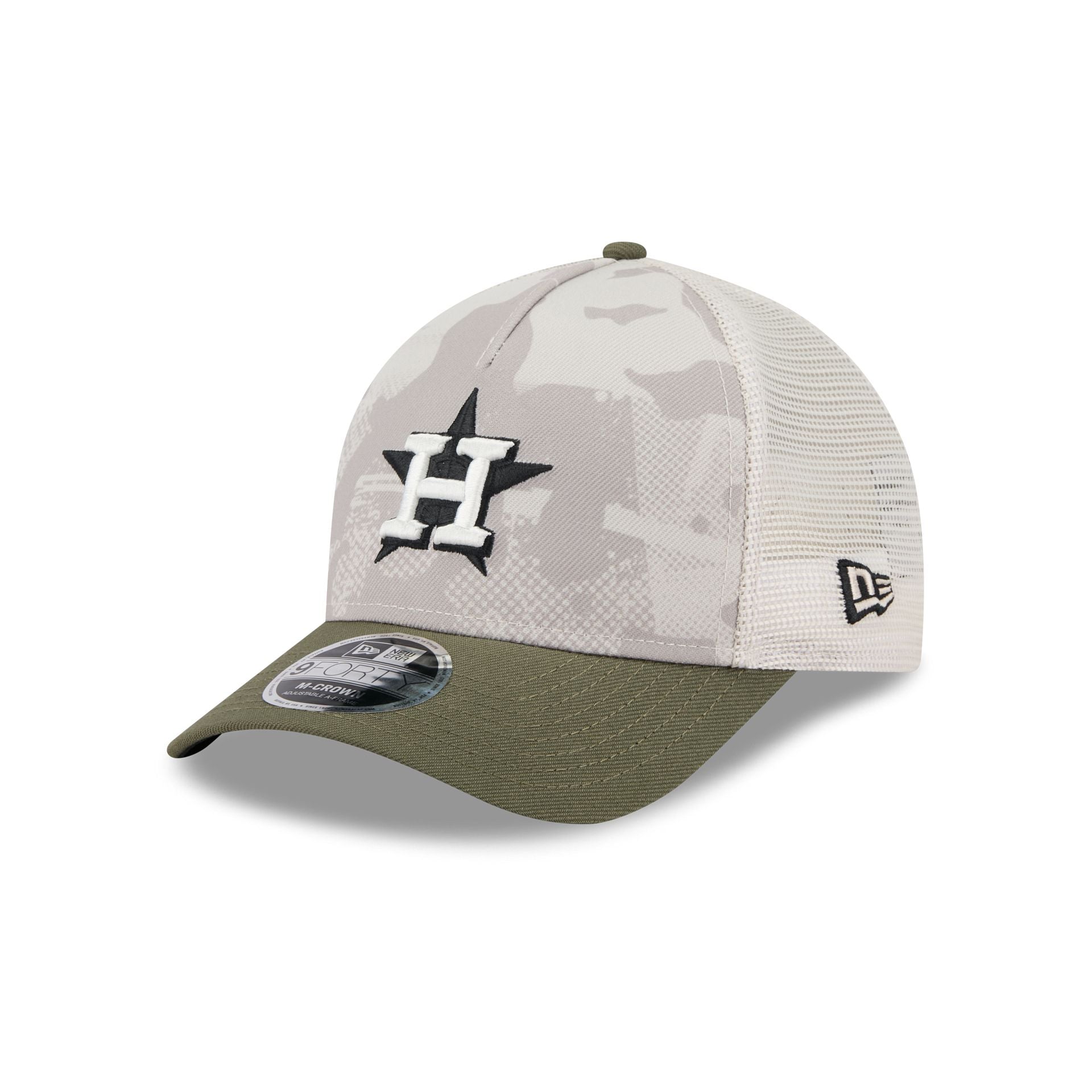 Houston Astros Armed Forces Day 2025 9FORTY M-Crown A-Frame Trucker Hat