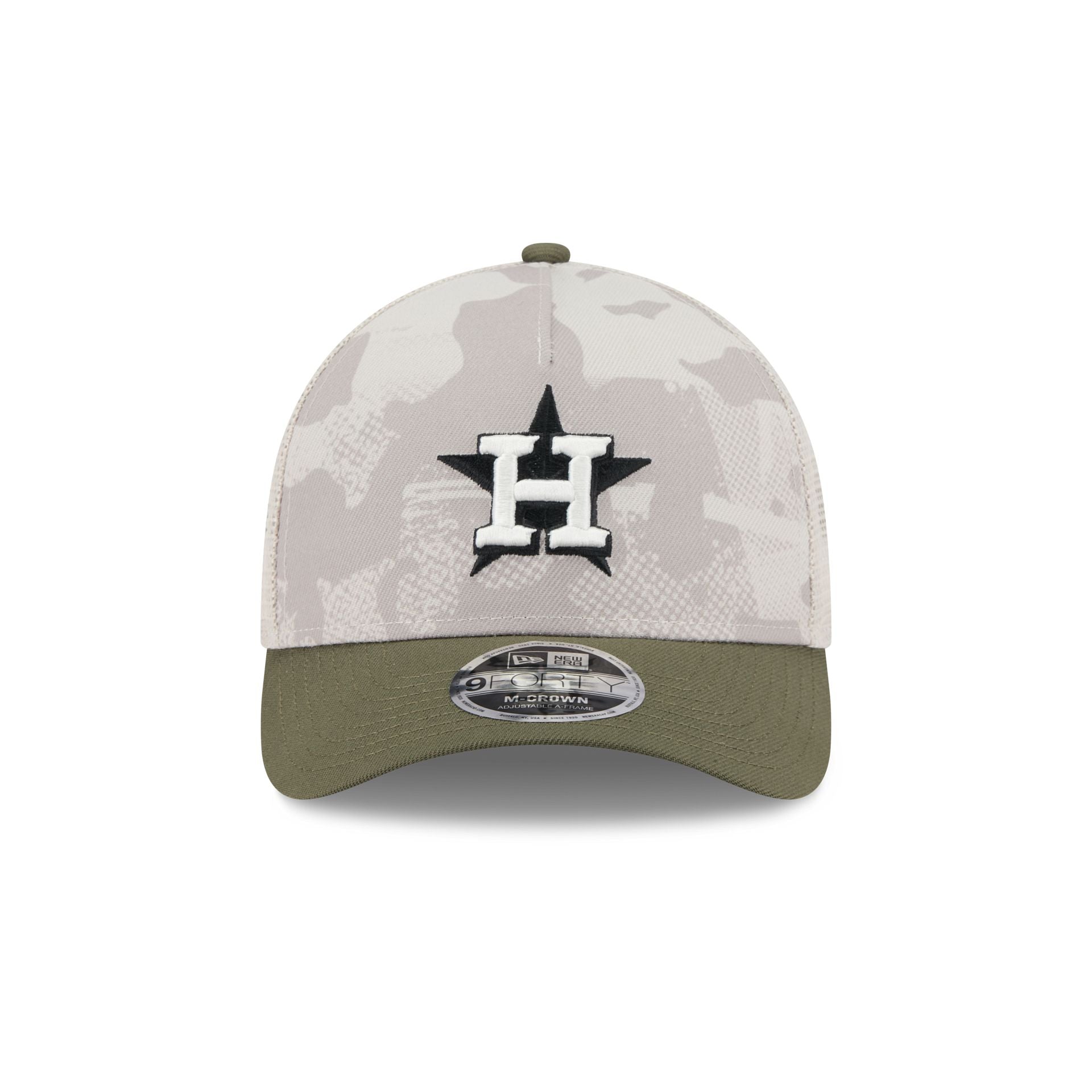 Houston Astros Armed Forces Day 2025 9FORTY M-Crown A-Frame Trucker Hat