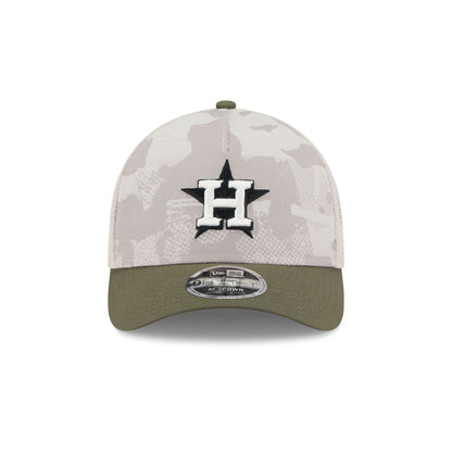 Houston Astros Armed Forces Day 2025 9FORTY M-Crown A-Frame Trucker Hat