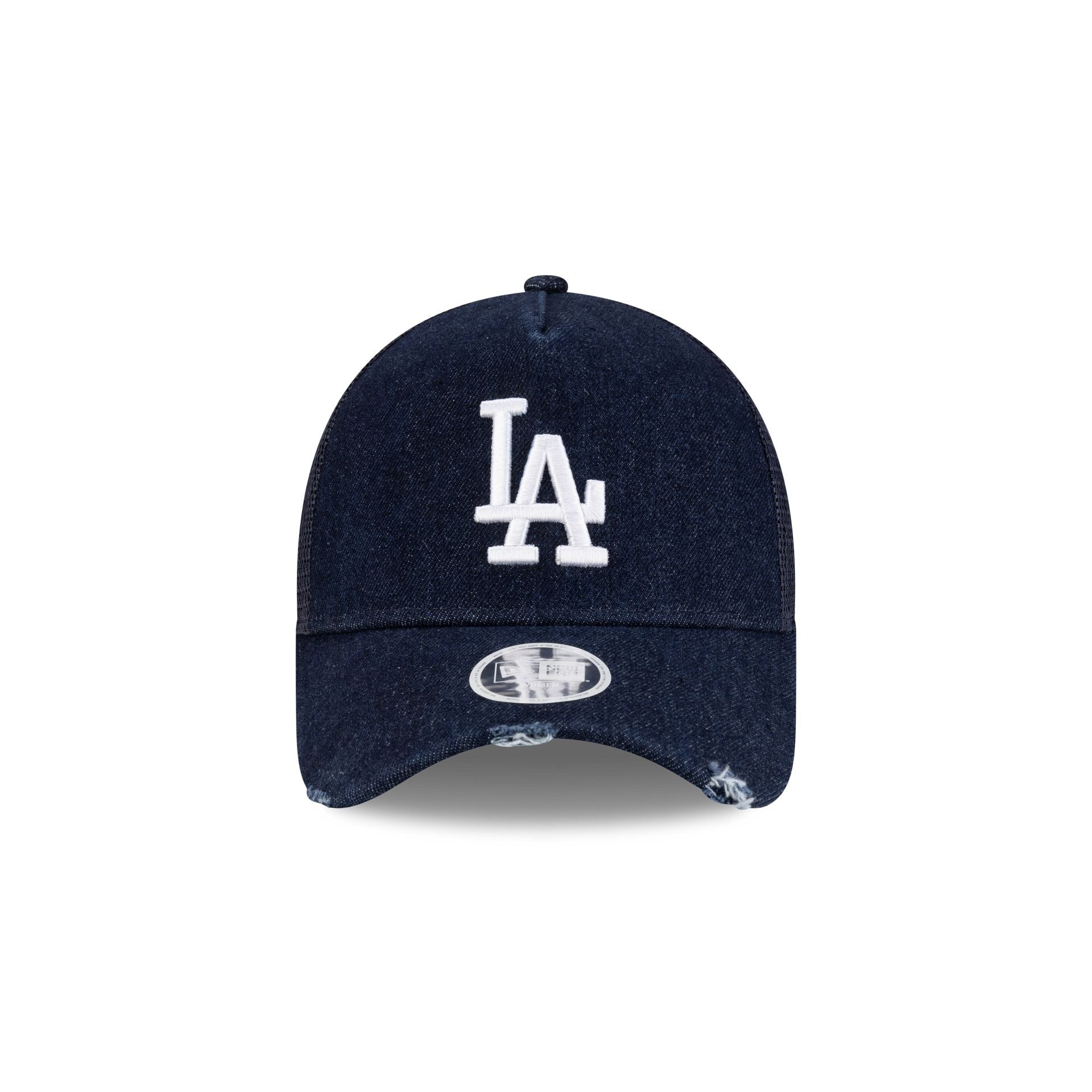 Los Angeles Dodgers Denim Navy Women's 9FORTY A-Frame Trucker Hat