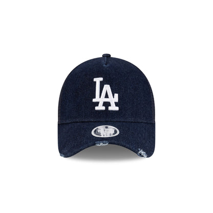 Los Angeles Dodgers Denim Navy Women's 9FORTY A-Frame Trucker Hat