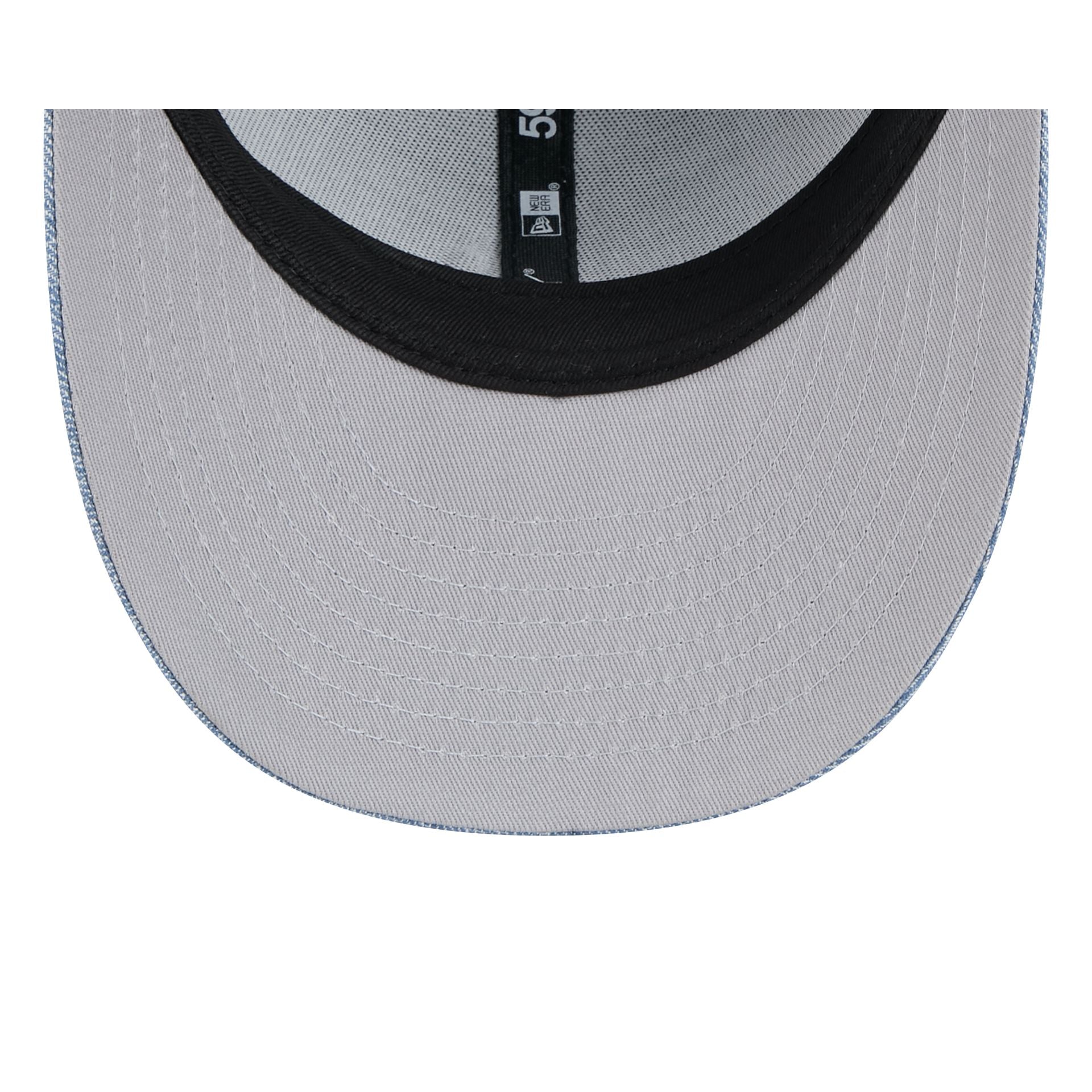 Los Angeles Dodgers Hand Stitched Chambray Low Profile 59FIFTY Fitted Hat