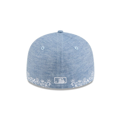 Texas Rangers Hand Stitched Chambray Low Profile 59FIFTY Fitted Hat