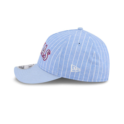 Texas Rangers Pinstripe Linen 9FORTY M-Crown A-Frame Snapback Hat