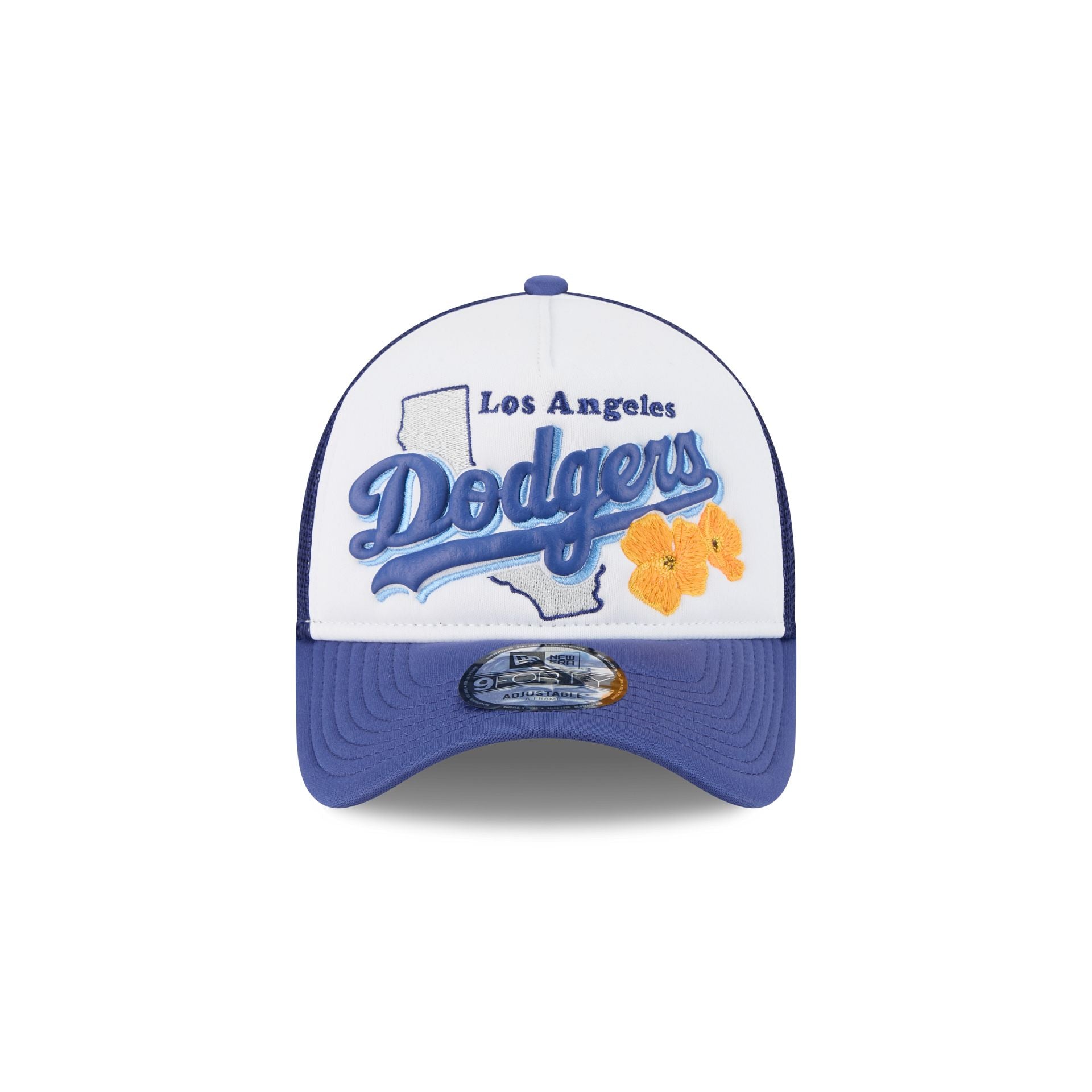 Los Angeles Dodgers State Flower 9FORTY A-Frame Trucker Hat
