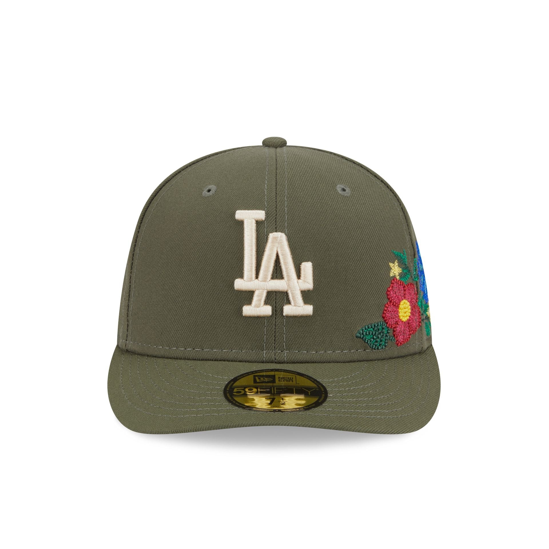 Los Angeles Dodgers Tonal Florals Olive 59FIFTY Fitted Hat