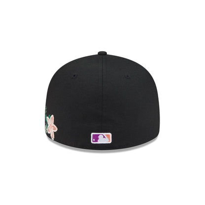 Texas Rangers Tonal Florals Black 59FIFTY Fitted Hat