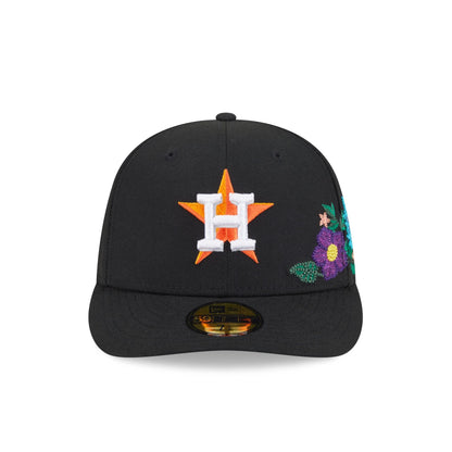 Houston Astros Tonal Florals Black 59FIFTY Fitted Hat