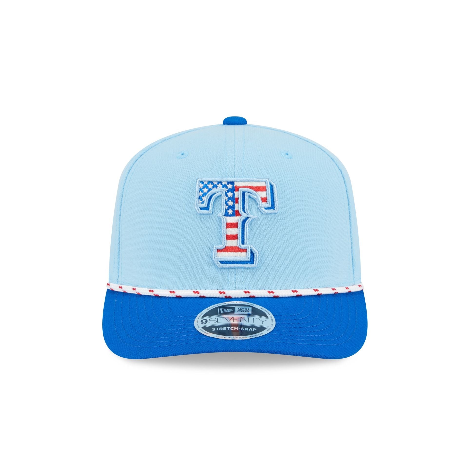 Texas Rangers Independence Day 2025 9SEVENTY Stretch-Snap Hat