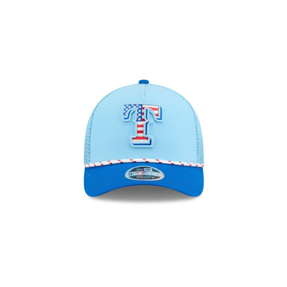 Texas Rangers Independence Day 2025 Kids 9FORTY M-Crown A-Frame Trucker Hat