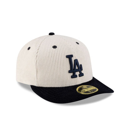 Los Angeles Dodgers Cord Cream Low Profile 59FIFTY Fitted Hat