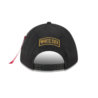 Alpha Industries x Chicago White Sox Black 9FORTY M-Crown A-Frame Snapback Hat