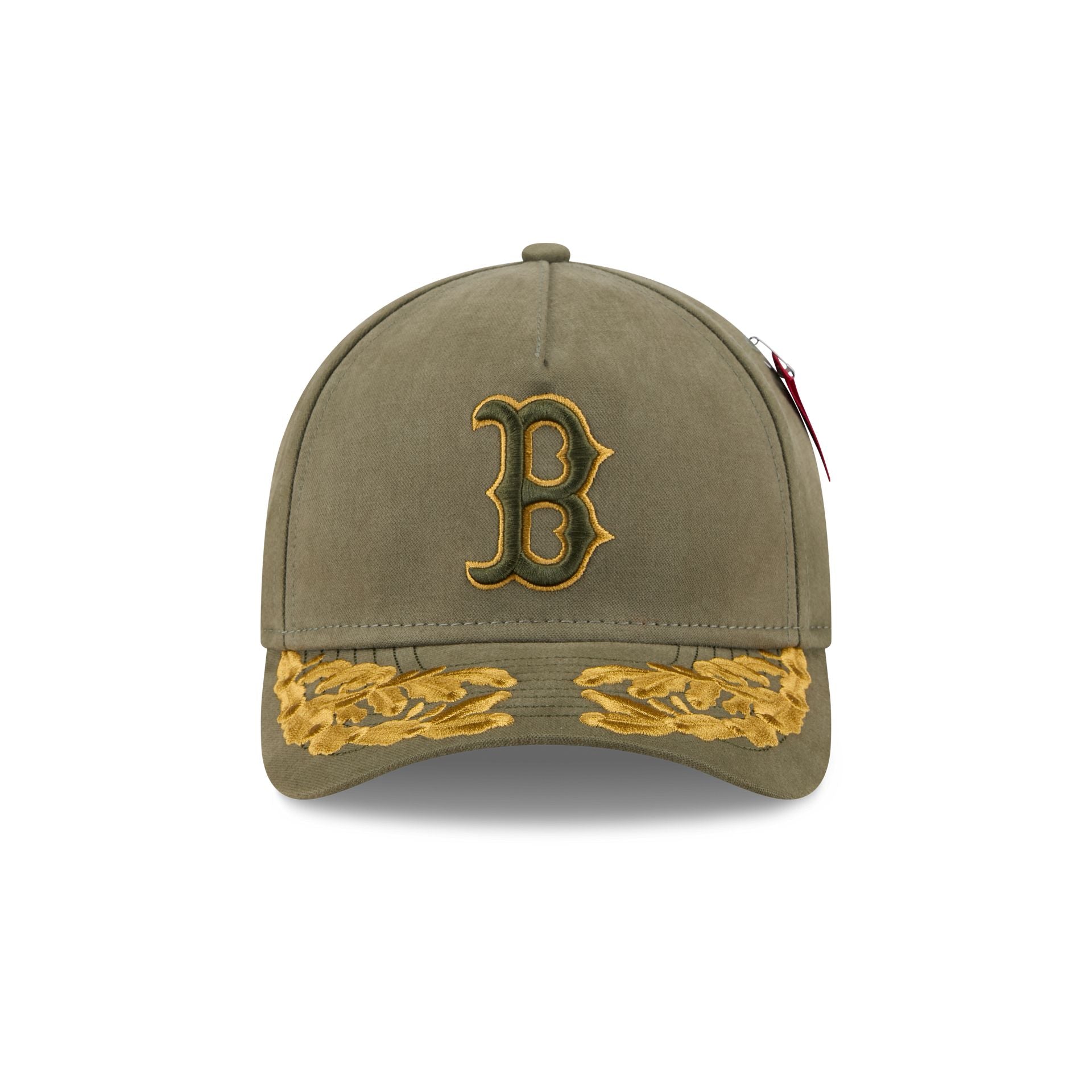 Alpha Industries x Boston Red Sox Olive Green 9FORTY M-Crown A-Frame Snapback Hat
