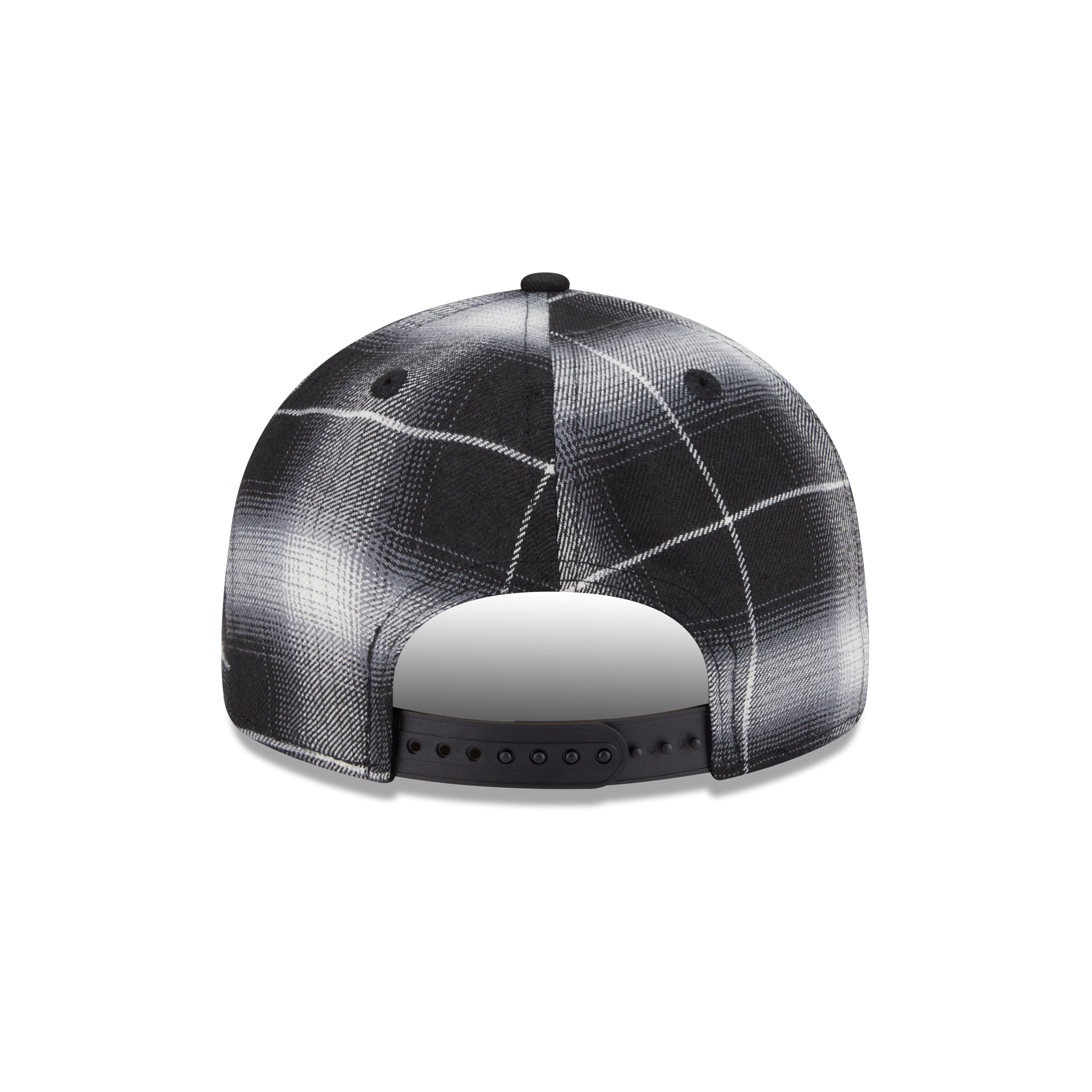 Los Angeles Dodgers Black and White Plaid Retro Crown 9FIFTY Snapback Hat