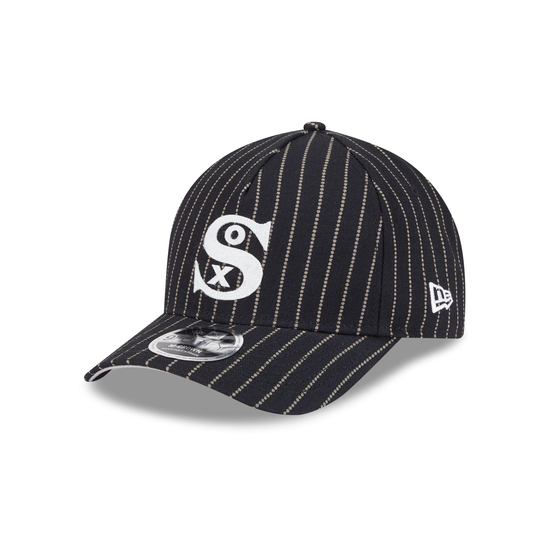 Chicago White Sox Dotted Pinstripe 9FORTY M-Crown A-Frame Adjustable Hat
