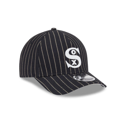 Chicago White Sox Dotted Pinstripe 9FORTY M-Crown A-Frame Adjustable Hat