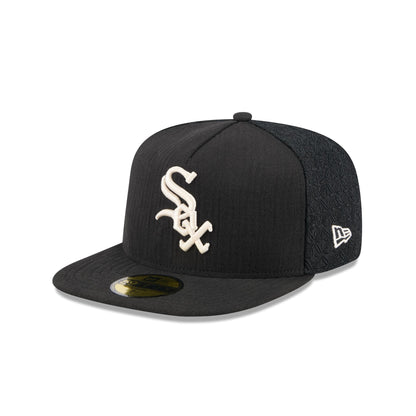 Chicago White Sox Black Mesh 59FIFTY A-Frame Fitted Hat