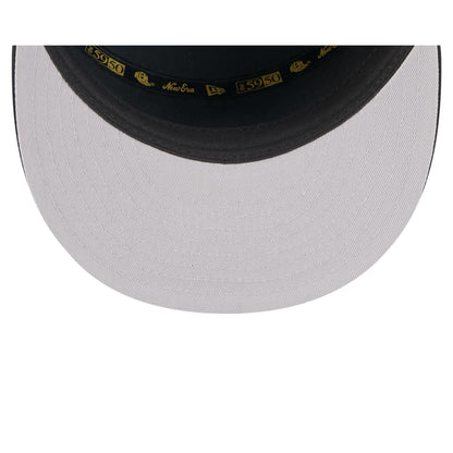 Houston Astros Black Poly Rope Split Panel 59FIFTY Fitted Hat