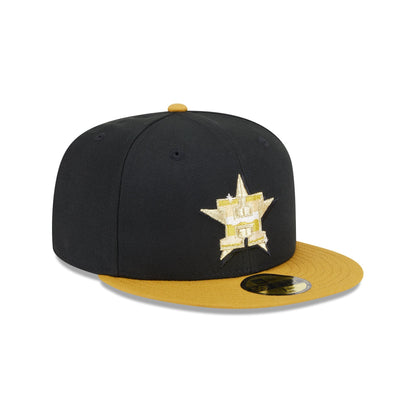 Houston Astros Metallic Gold Logo 59FIFTY Fitted Hat