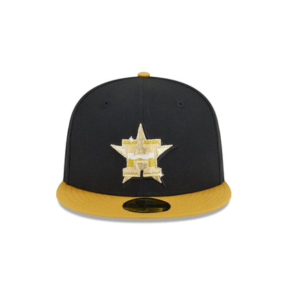 Houston Astros Metallic Gold Logo 59FIFTY Fitted Hat