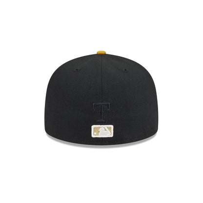 Texas Rangers Metallic Gold Logo 59FIFTY Fitted Hat