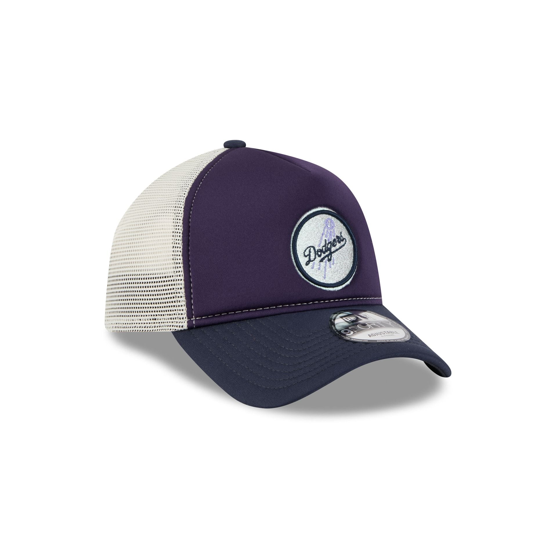 Los Angeles Dodgers Navy Purple 9FORTY A-Frame Trucker Hat