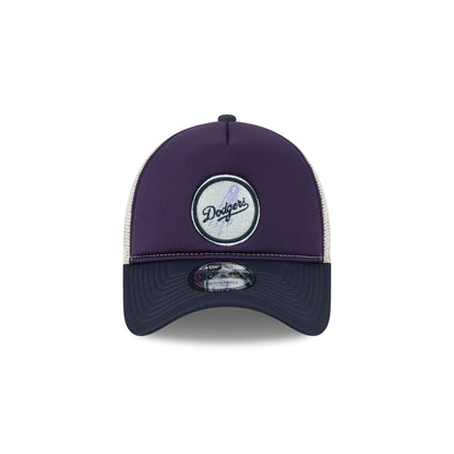 Los Angeles Dodgers Navy Purple 9FORTY A-Frame Trucker Hat