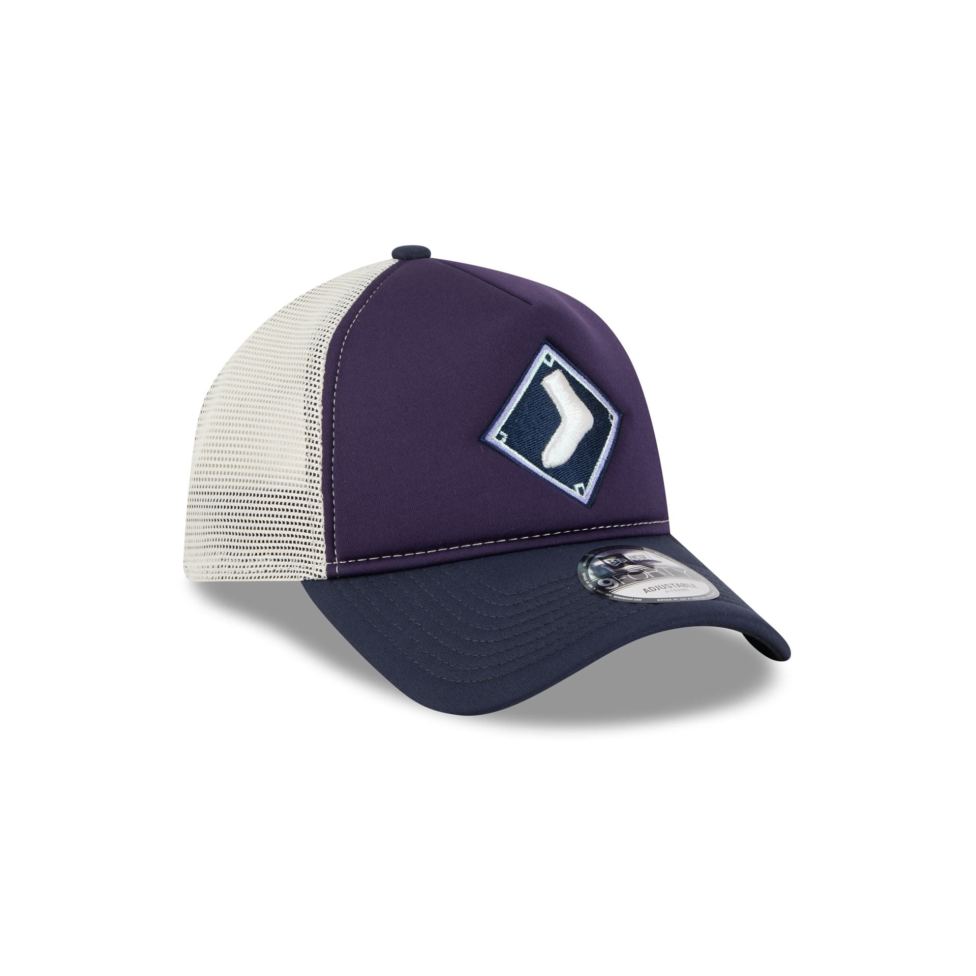 Chicago White Sox Navy Purple 9FORTY A-Frame Trucker Hat