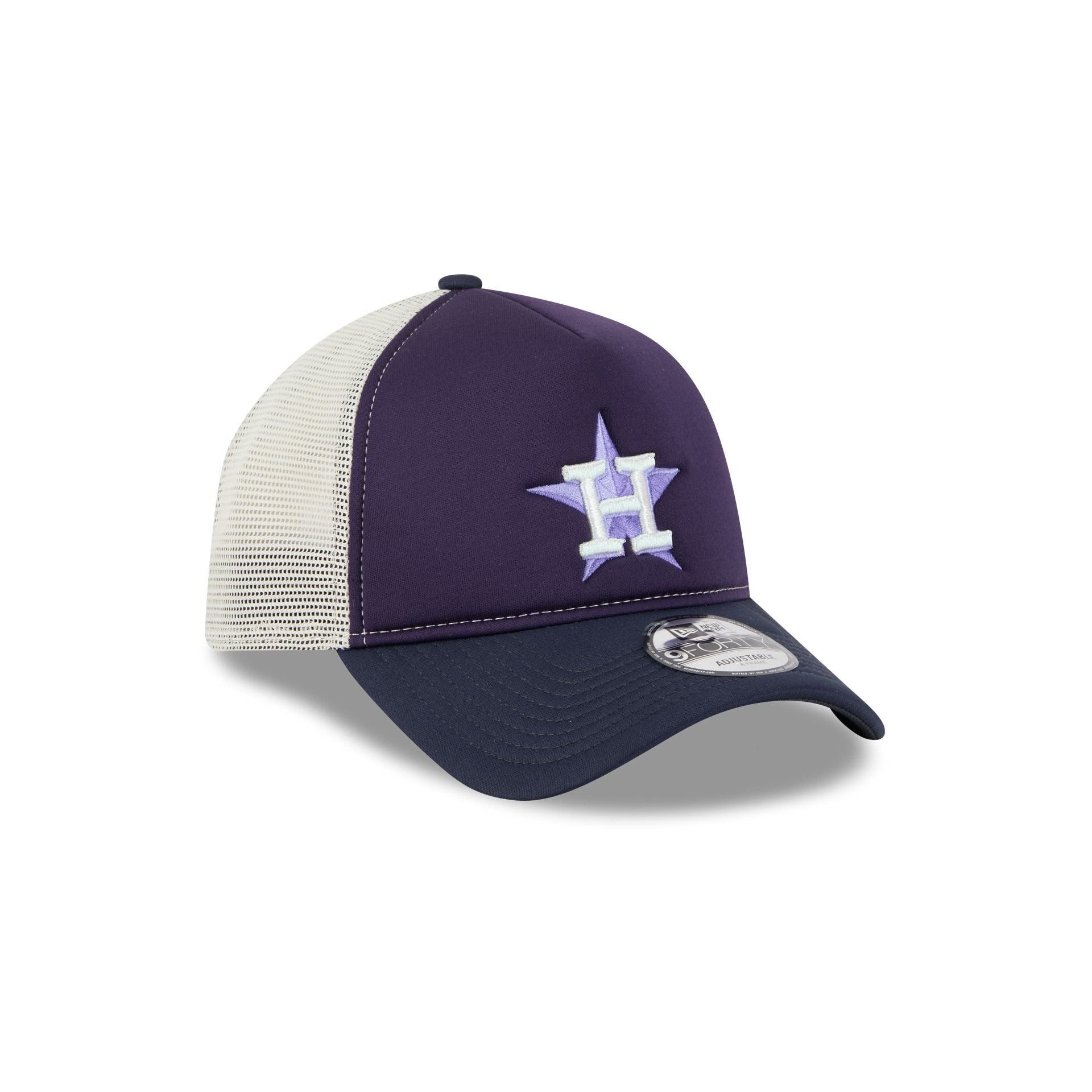 Houston Astros Navy Purple 9FORTY A-Frame Trucker Hat