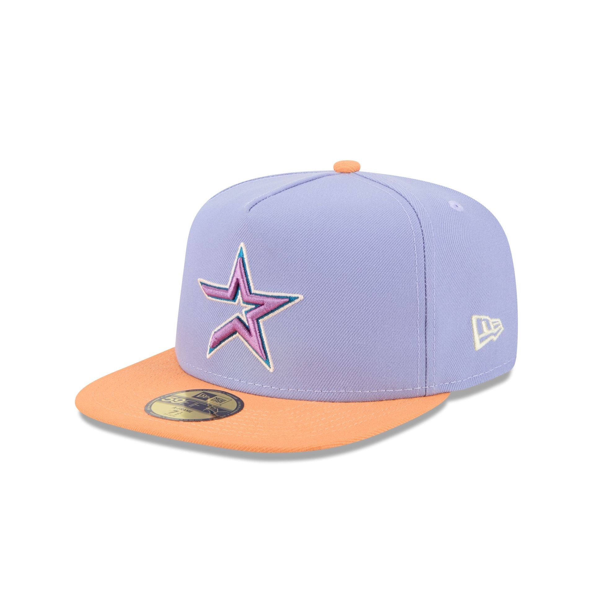 Houston Astros Lavender 59FIFTY A-Frame Fitted Hat