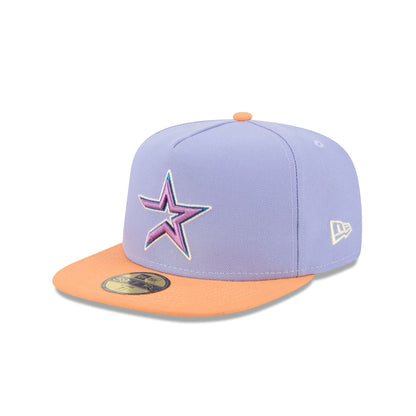Houston Astros Lavender 59FIFTY A-Frame Fitted Hat