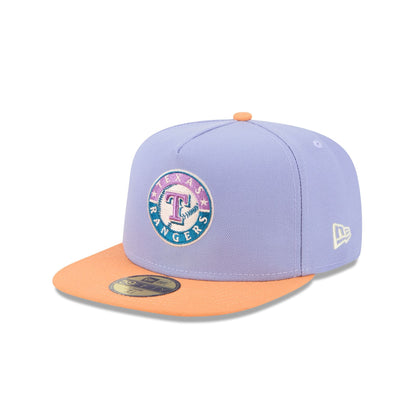 Texas Rangers Lavender 59FIFTY A-Frame Fitted Hat