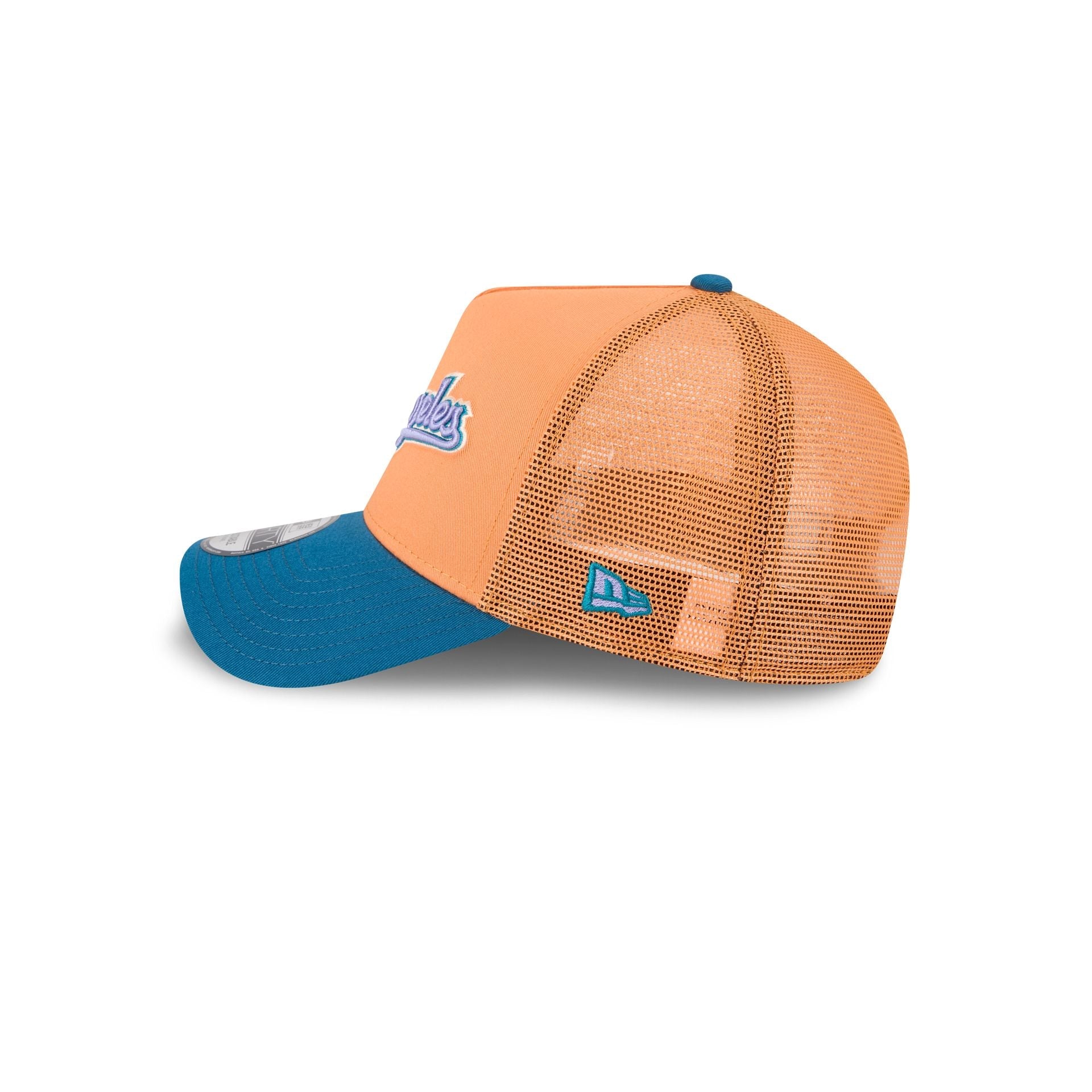 Los Angeles Dodgers Orange Glaze 9FORTY A-Frame Trucker Hat