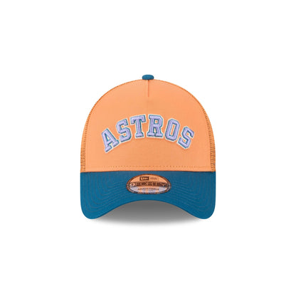 Houston Astros Orange Glaze 9FORTY A-Frame Trucker Hat