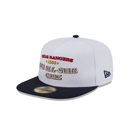 Texas Rangers Summer Derby White 59FIFTY A-Frame Fitted Hat
