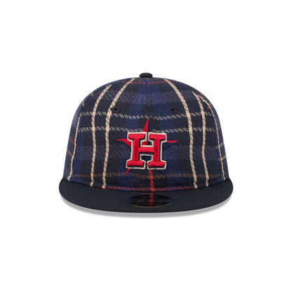 Houston Astros Grunge Plaid Retro Crown 9FIFTY Adjustable Hat