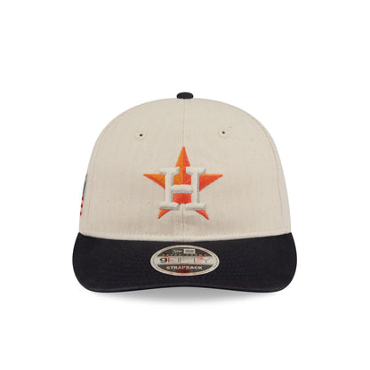 Houston Astros Three Looms Americana Herringbone Retro Crown 9FIFTY Adjustable Hat