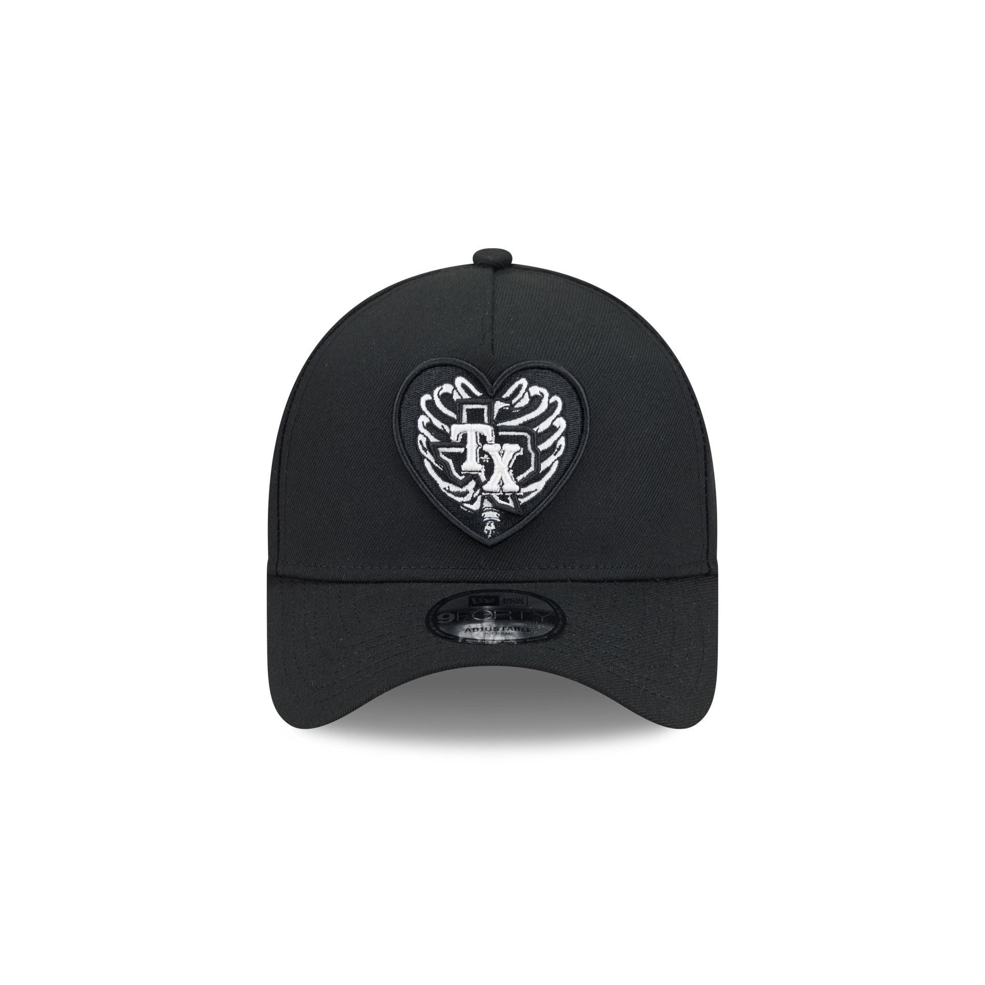 Texas Rangers Skeletal Heart 9FORTY A-Frame Snapback Hat