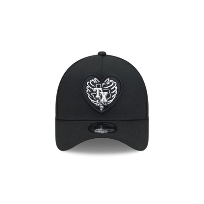 Texas Rangers Skeletal Heart 9FORTY A-Frame Snapback Hat
