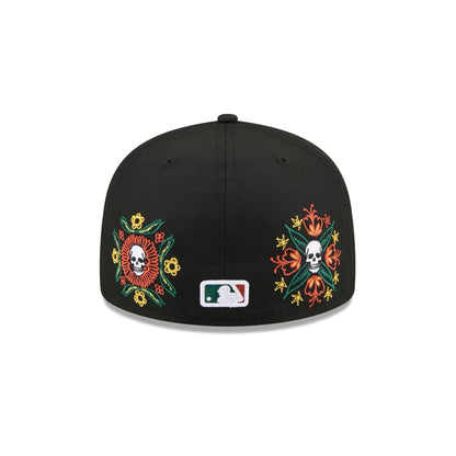 Houston Astros Day of the Dead Skull & Flowers 59FIFTY Fitted Hat