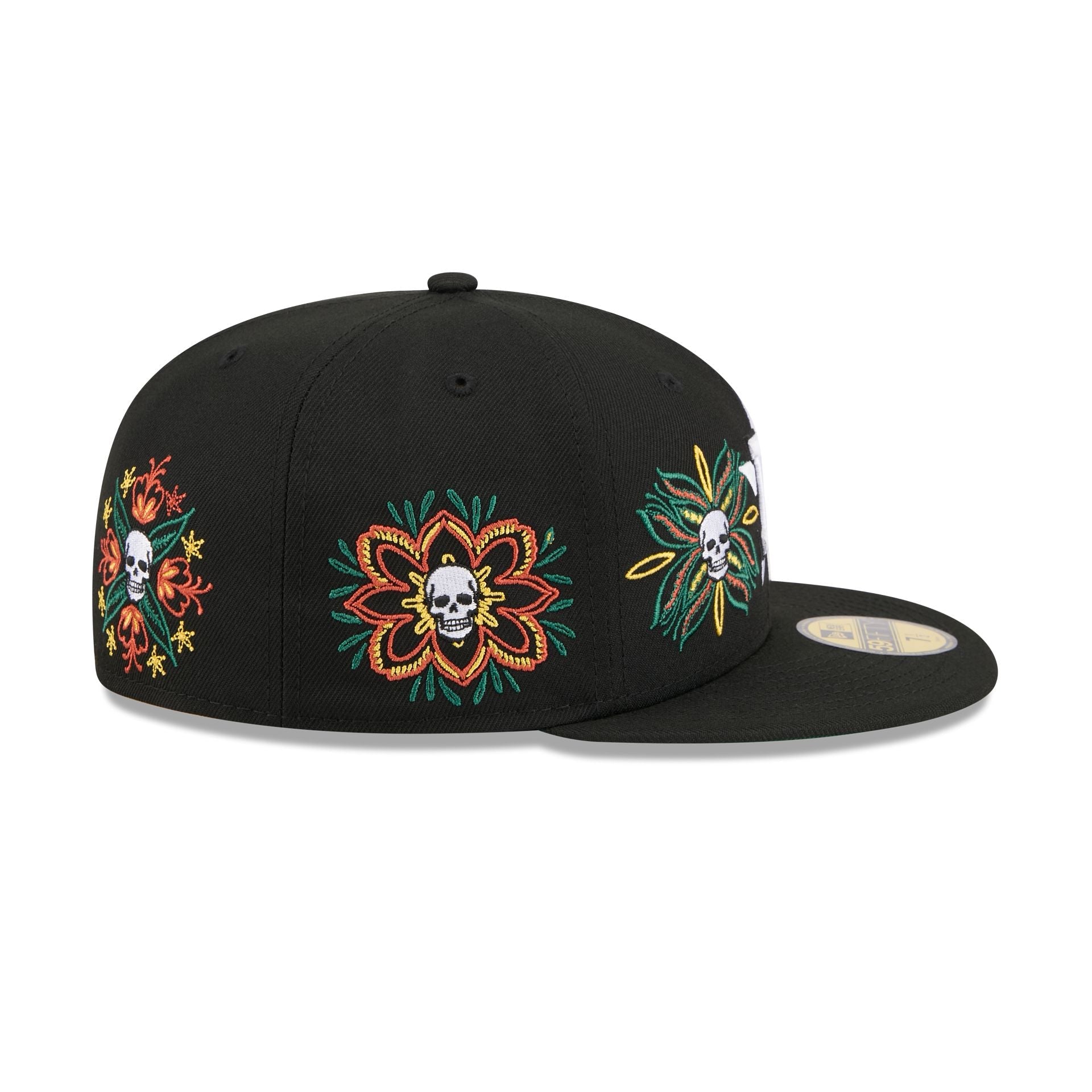 Houston Astros Day of the Dead Skull & Flowers 59FIFTY Fitted Hat