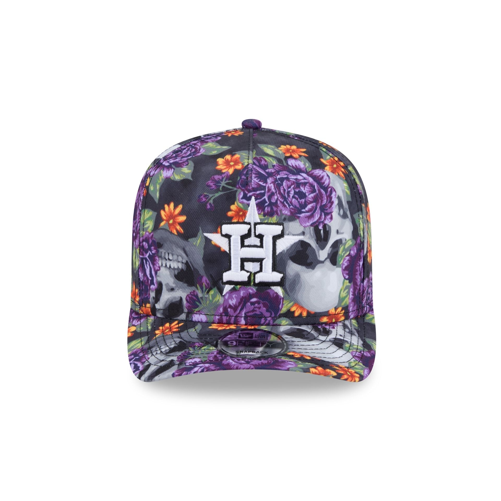 Houston Astros Day of the Dead Skull & Roses 9FIFTY A-Frame Snapback