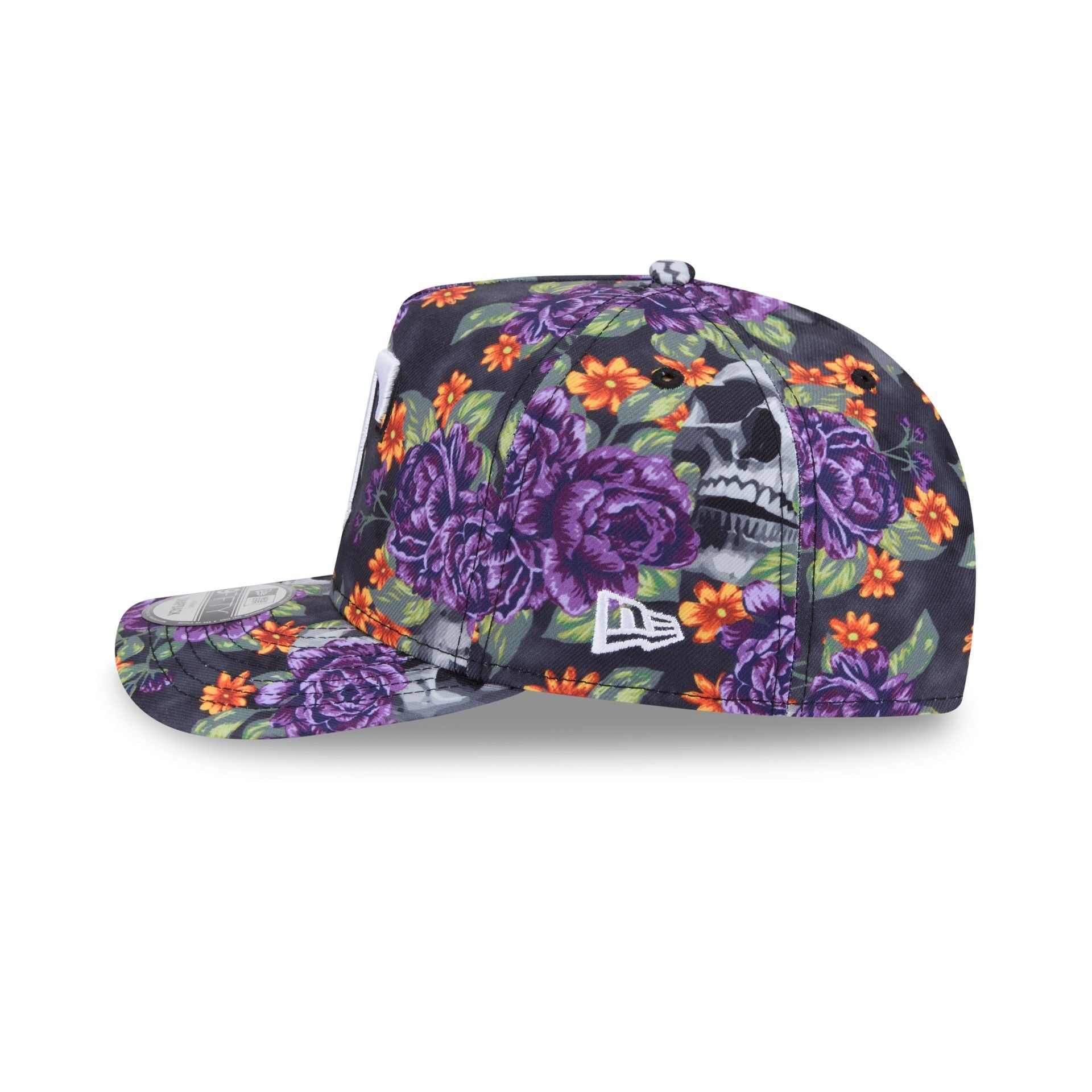 Texas Rangers Day of the Dead Skull & Roses 9FIFTY A-Frame Snapback