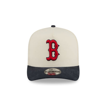 Boston Red Sox Cotton Brush Chrome Pre-Curve 9FIFTY A-Frame Snapback Hat