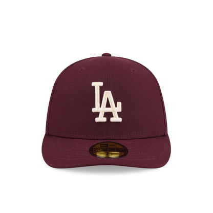 Los Angeles Dodgers Maroon Pre-Curve 59FIFTY Fitted Hat