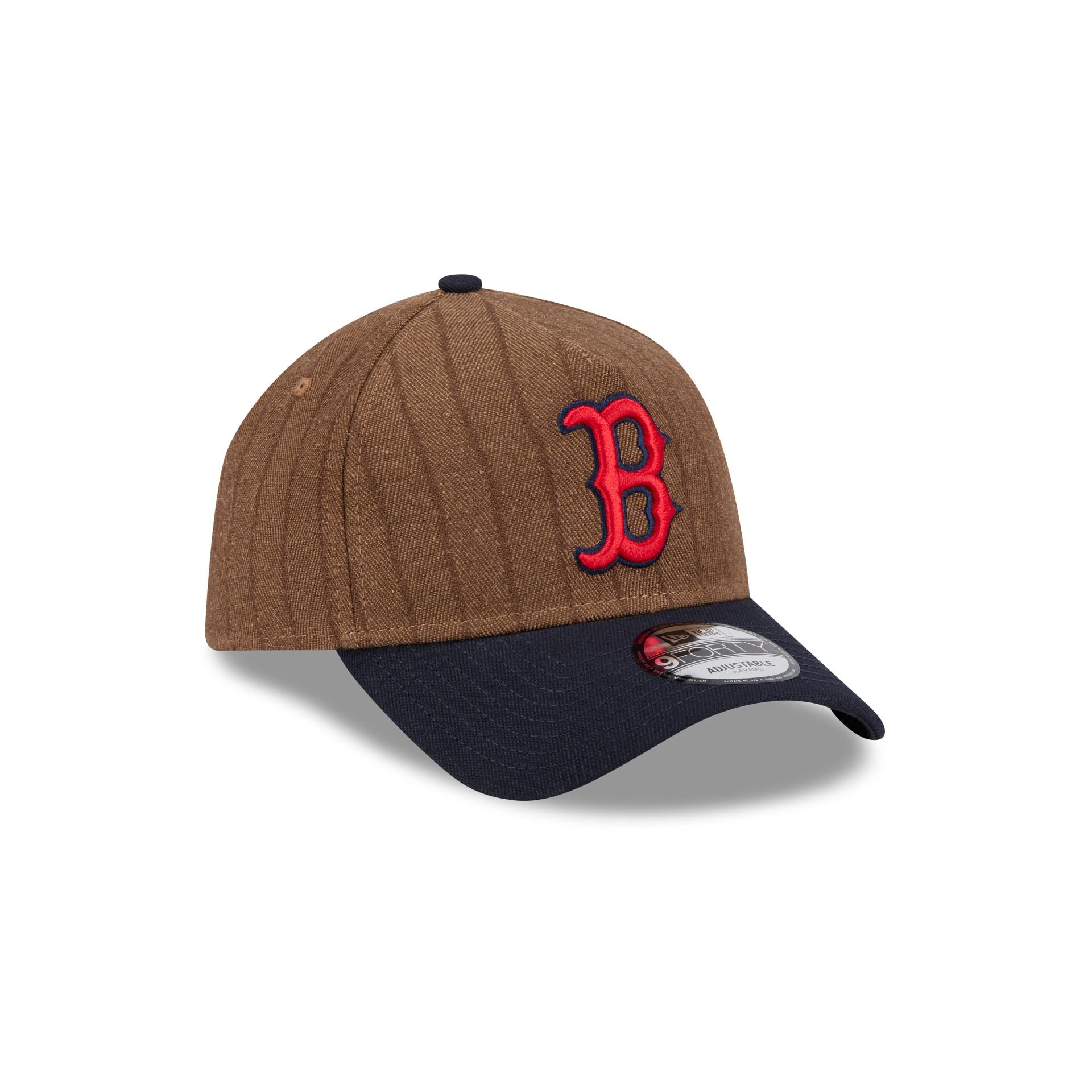 Boston Red Sox Three Looms Wool Pinstripe 9FORTY A-Frame Snapback Hat