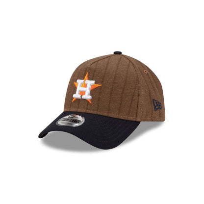 Houston Astros Three Looms Wool Pinstripe 9FORTY A-Frame Snapback Hat